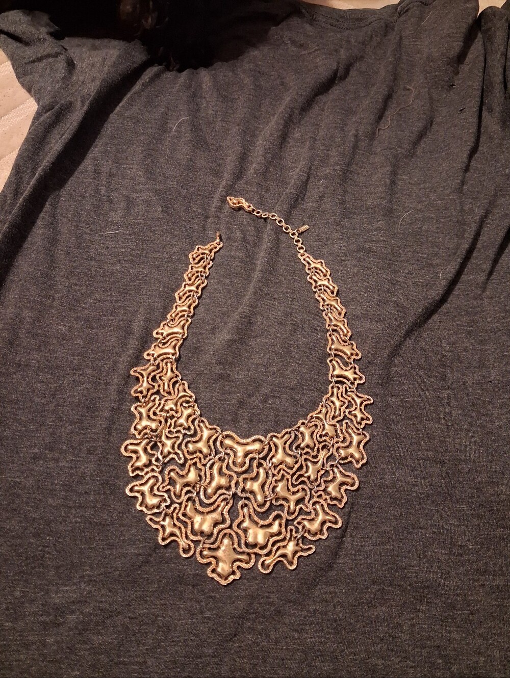 Monet Necklace1970’s Rare vintage Monet architectural bib necklace in excellent